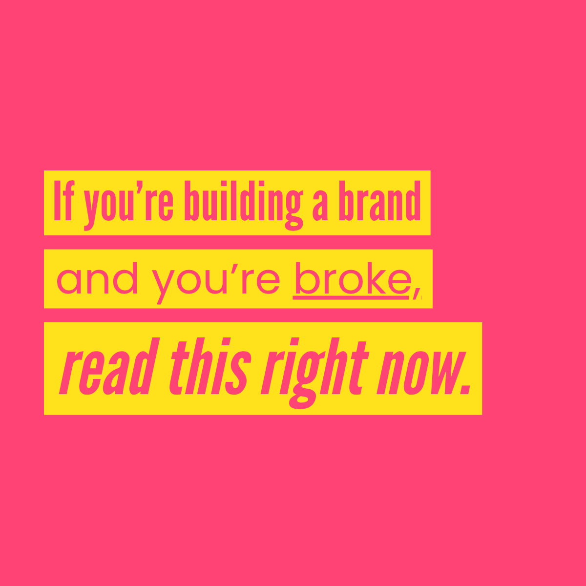 If you're building a sustainable fashion brand and you're broke, read this today.