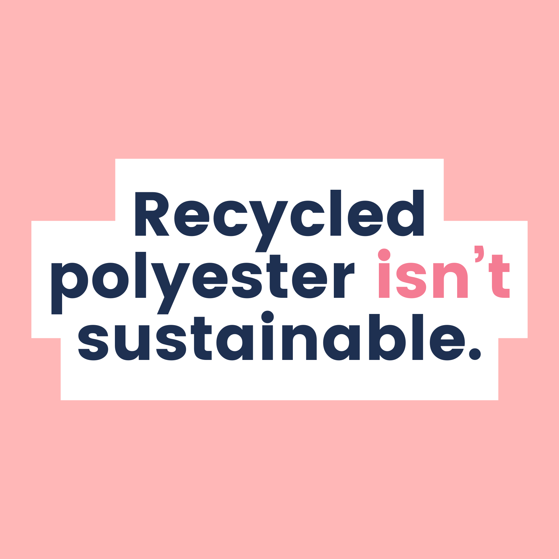 Is recycled polyester a sustainable material for fashion? No, and it's