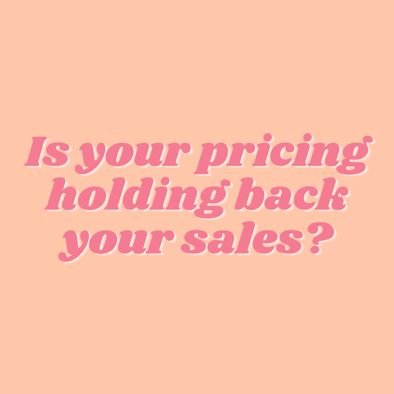 Does your price point really matter? Is it holding back your sales?