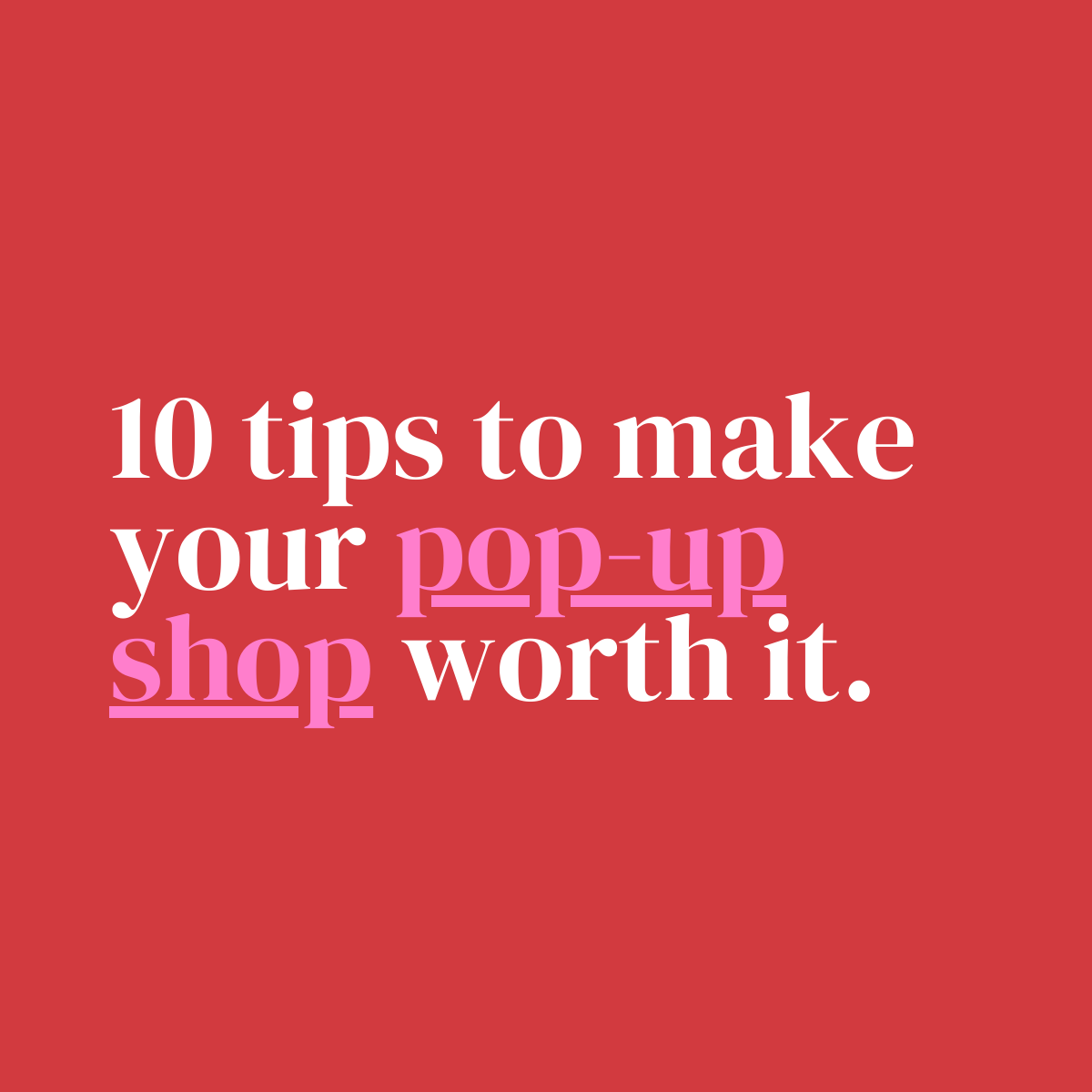 10 tips for hosting a successful pop-up shop for small sustainable brands who want to make a big impact.