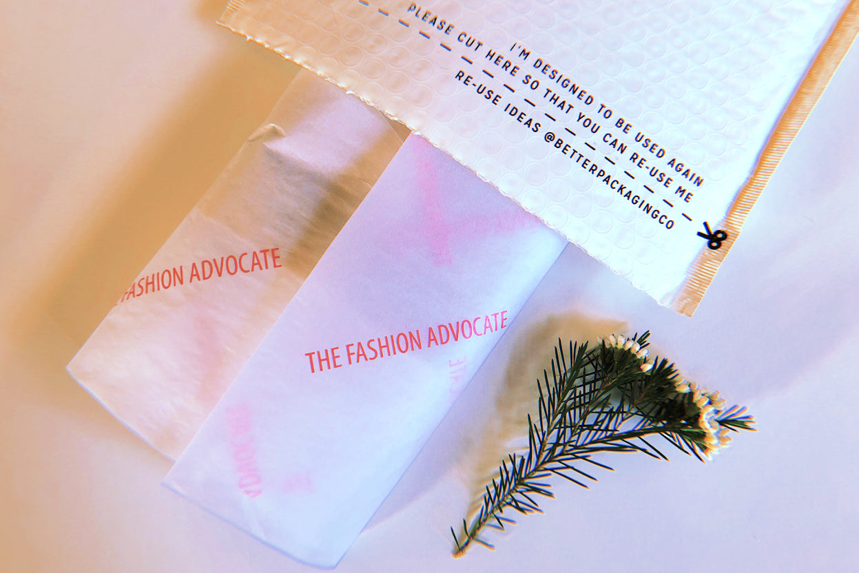 Sustainable plastic free online store packaging The Fashion Advocate The Better Packaging Co