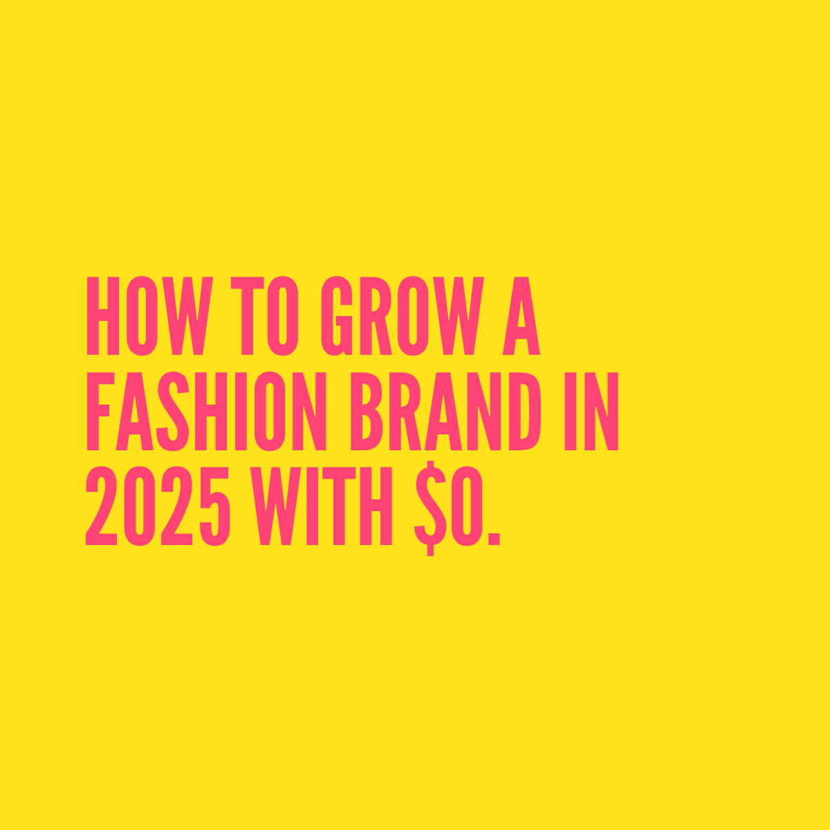 Here’s how I’d grow a fashion brand in 2025 with $0 - The Fashion Advocate - Claire Goldsworthy ethical sustainable slow handmade fashion expert business coach mentor Brisbane Australia