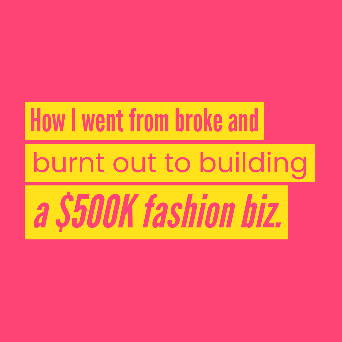 How I went from from broke and burnt out to building a $500k slow fashion business - The Fashion Advocate coach mentor expert sales course workshop