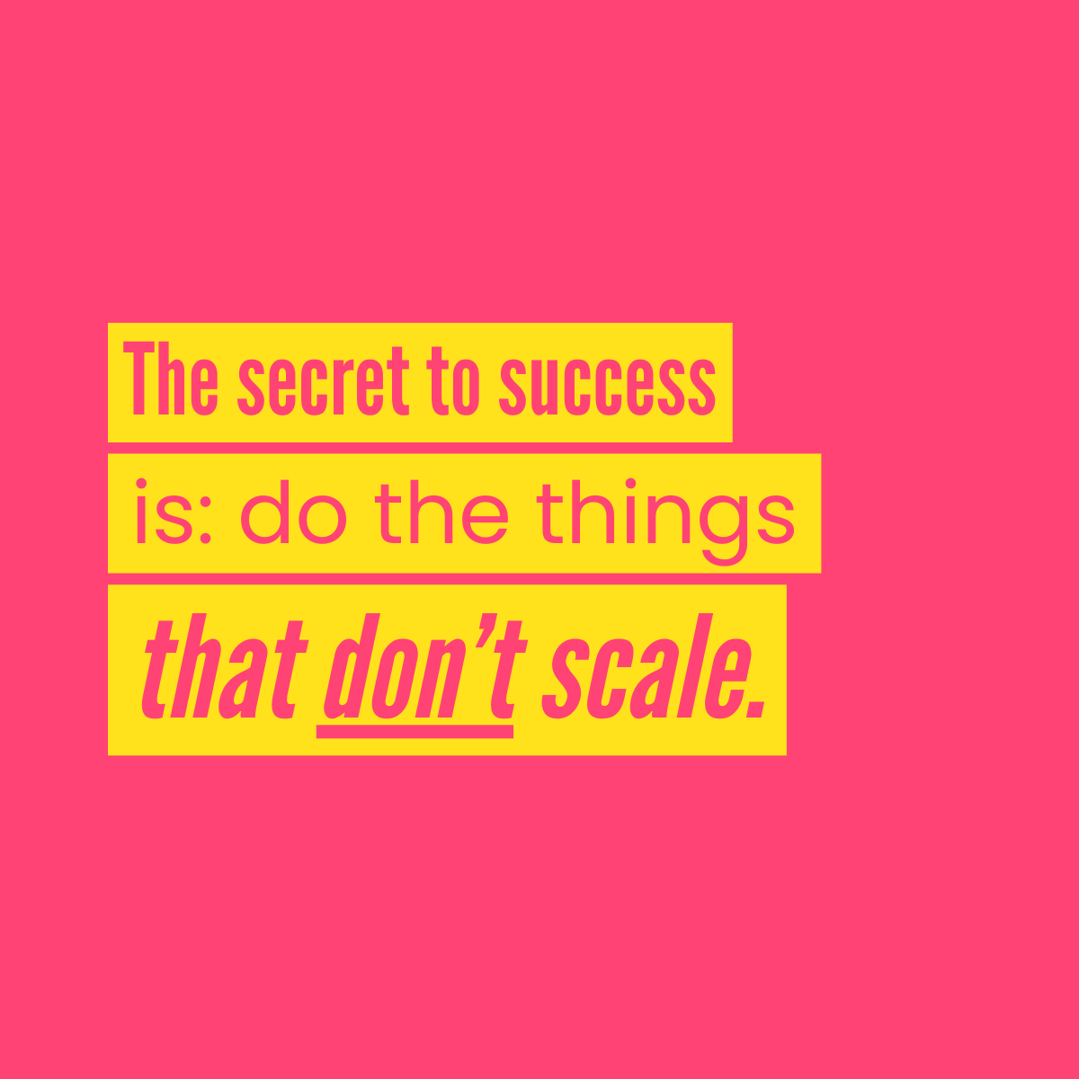 The secret to building a sustainable fashion brand - do things that don't scale The Fashion Advocate business coach expert Brisbane mentor