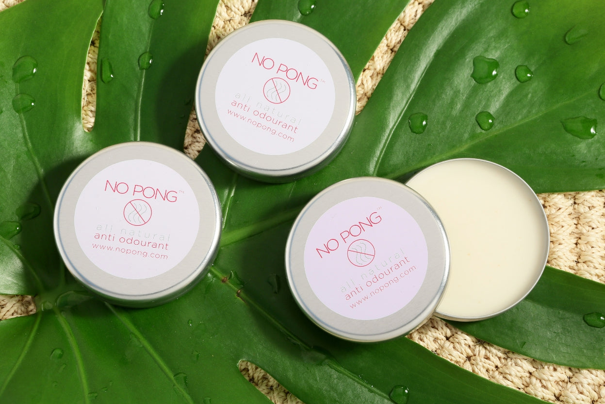 Keeping your 'pits pong-free could be detrimental your health, Melanie McVean and Chris Caley are the founders of No Pong, a safe and sustainable deodorant alternative